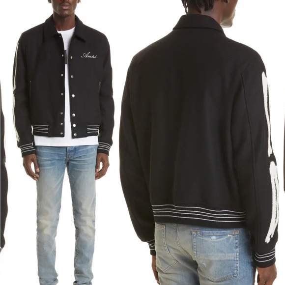 Amiri Bones Wool Bomber - Picture 2 of 5